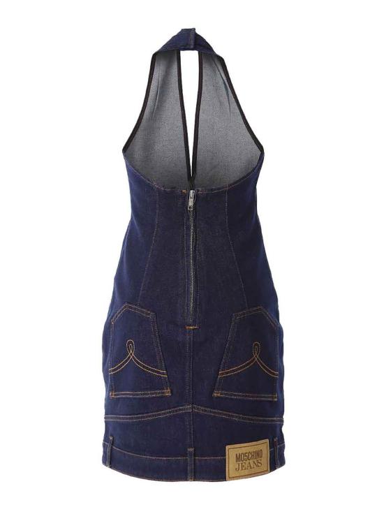 24FW 모스키노 숏 원피스 040432391290 Blue - MOSCHINO