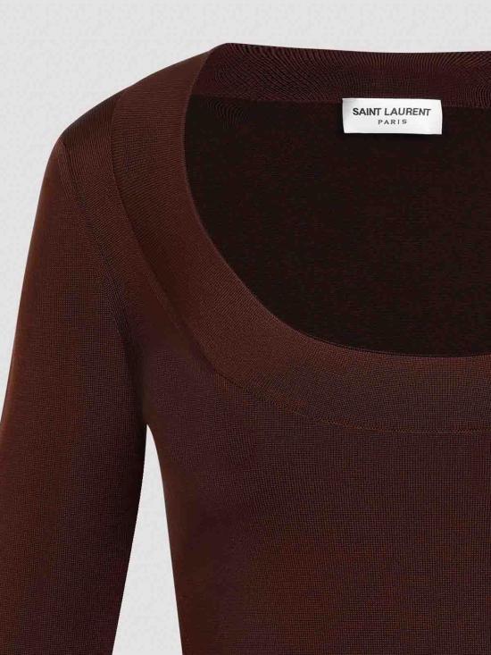 24FW 생로랑 숏 원피스 782641Y76EO2020 Dark Brown - SAINT LAURENT