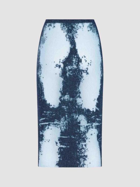 24FW 디젤 미디 스커트 A139120BNCB8AT Blue - DIESEL