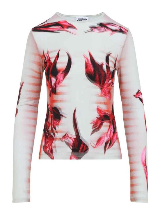 25SS 장 폴 고티에 긴팔 티셔츠 2533FTO264T581422030422030 Light Green