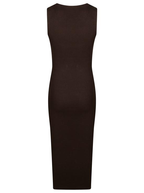 25FW JW앤더슨 롱 원피스 JD0043PG1841 687 DARK BROWN MELANGE MARRONE - JW ANDERSON