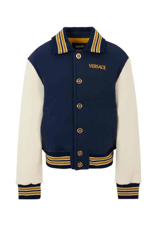 25FW [키즈] 베르사체 봄버 자켓 1019991 1A14908 6UD30 BLUE