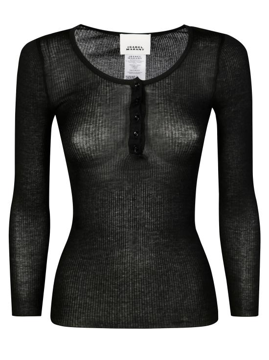 25FW 이자벨마랑에뚜왈 긴팔 티셔츠 T0020FB C1N03I GZ01BK NERO