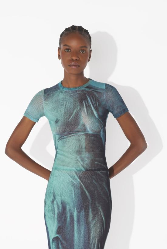 25FW 장 폴 고티에 반팔 티셔츠 25 03 W TO313 M004P 5557 Indigo vintageblue - JEAN PAUL GAULTIER