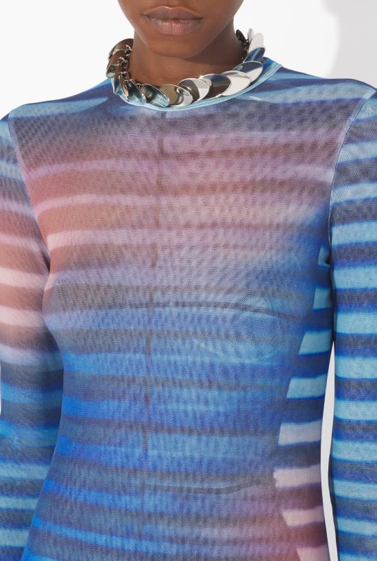 25FW 장 폴 고티에 롱 원피스 25 03 W DR030 M005P 565034 Lightblue blue peach - JEAN PAUL GAULTIER