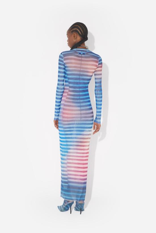 25FW 장 폴 고티에 롱 원피스 25 03 W DR030 M005P 565034 Lightblue blue peach - JEAN PAUL GAULTIER