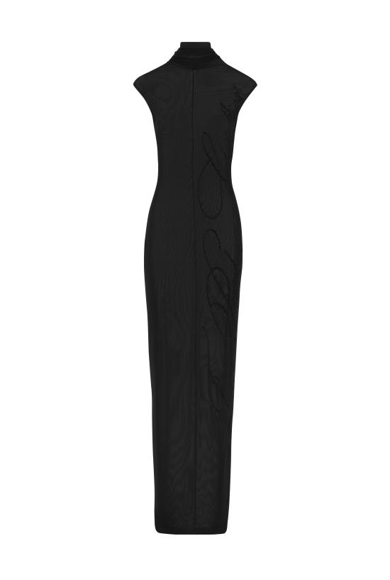 25FW 장 폴 고티에 미디 원피스 25 03 W DR022 M001 Black