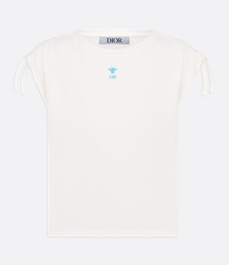 25FW [키즈] 디올 티셔츠 5WBM13TEEG 151 White