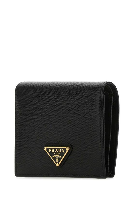  프라다 사피아노 레더 트라이앵글 로고 반지갑 1MV204QHH F0002 BLACK - PRADA