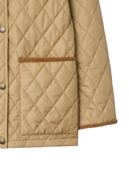 25FW 버버리 퀄티드 나일론 반 자켓 8107464 C1544 FLAXSANDIPCHECK - BURBERRY