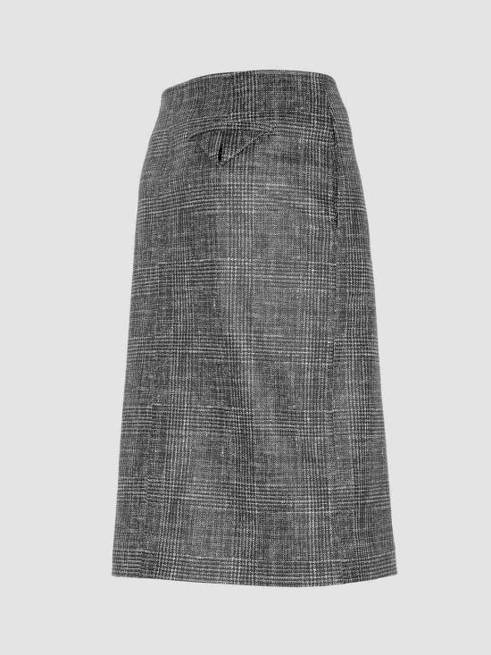  보테가베네타 미디 스커트 739562V2RZ01069 Grey - BOTTEGA VENETA