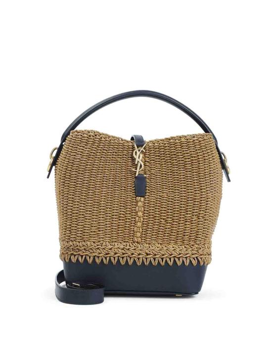 26SS 생로랑 르 37 로프 앤 레더 버킷백 773991FAEBN2220 Beige