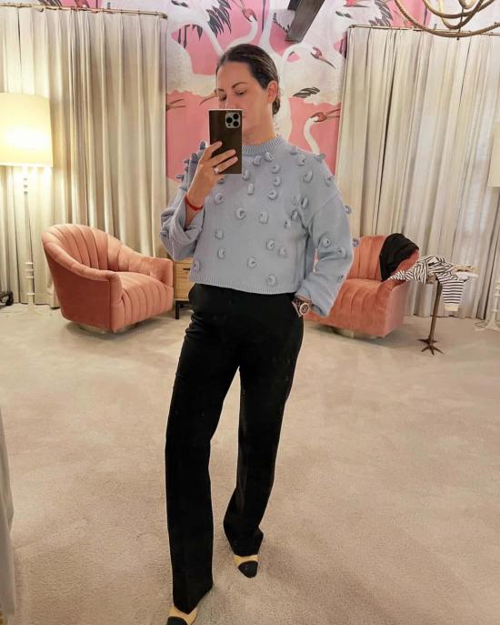  JW앤더슨 스웨터 JW 앤더슨 크롭 루프 점퍼 파우더 블루 - JW ANDERSON