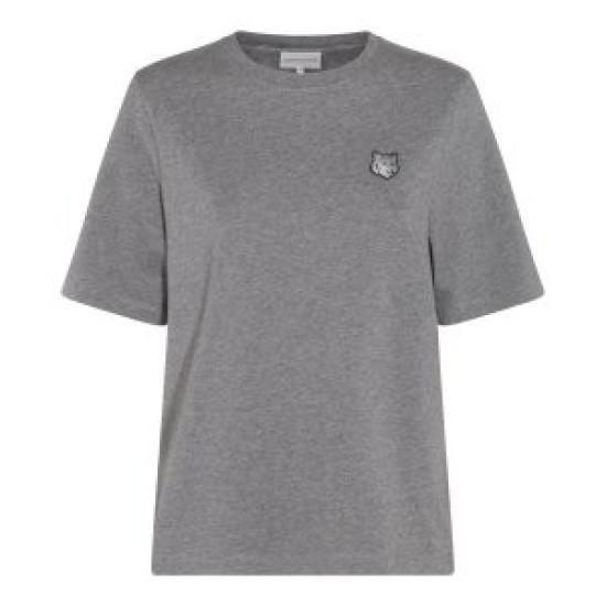 25SS 메종키츠네 반팔 티셔츠 BOLD FOX HEAD PATCH COMFORT TEE SHIRT MW00127KJ0119H131 MEDIUM GREY MELANGE DOM