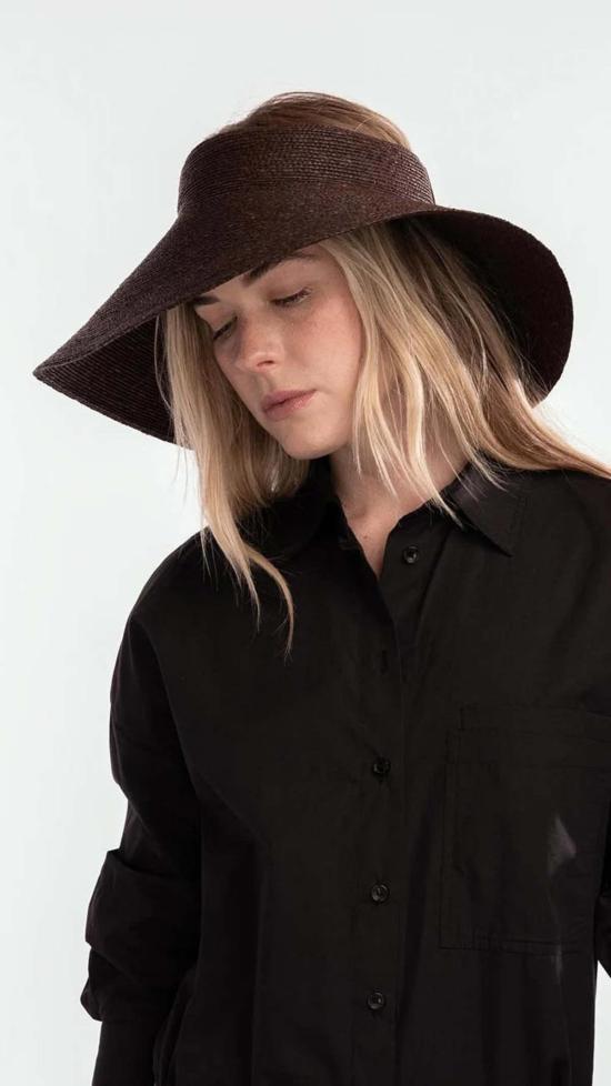  자네사레온 버킷햇 자네사 레오네 버디 와이드 브림 바이저 - JANESSA LEONE