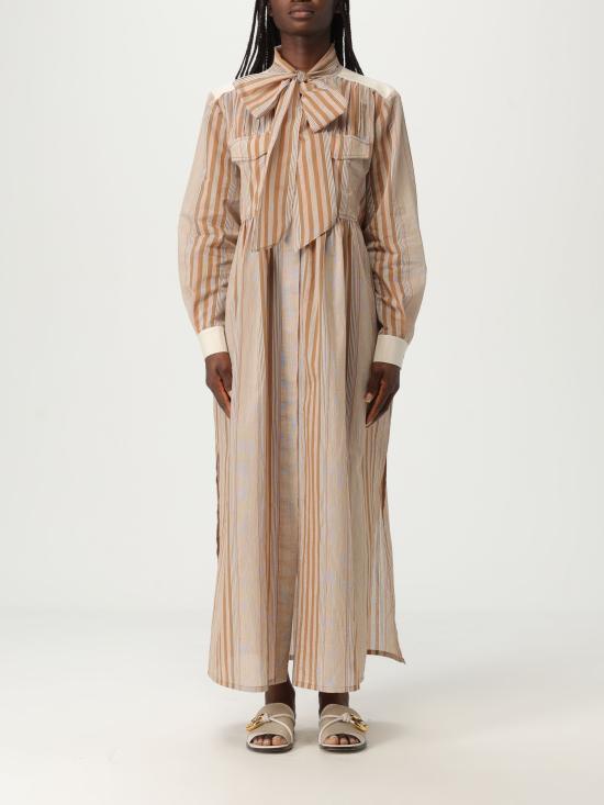 25SS 알베르타 페레티 롱 원피스 A04640130 1085 marrone