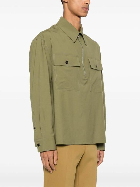 26SS 보테가베네타 긴팔 셔츠 811482V4XP03051 Green - BOTTEGA VENETA