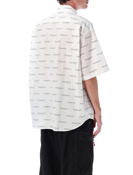 25SS 발렌시아가 반팔 셔츠 681702TSL97 9040 WHITE BLACK - BALENCIAGA