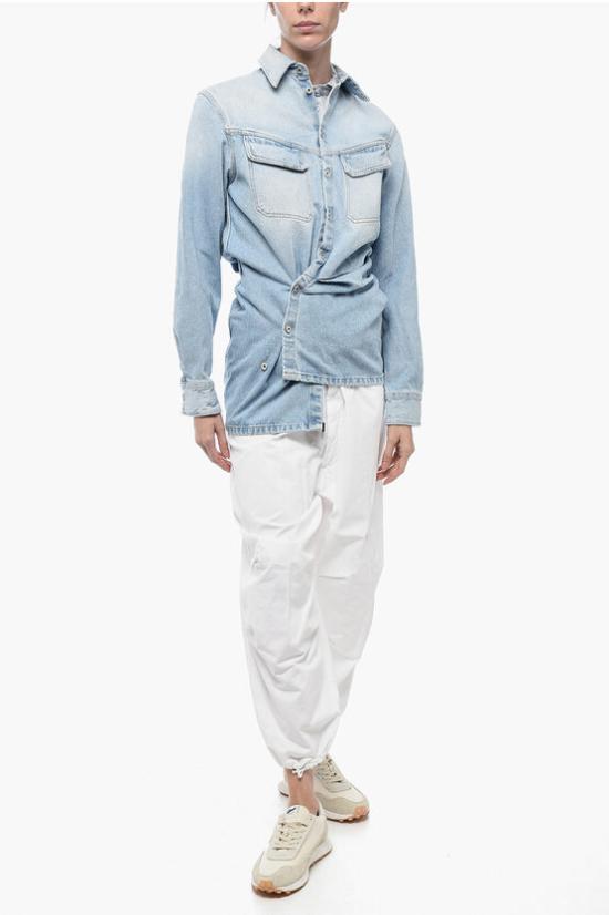  오프화이트 데님 셔츠 OWYM023S23DEN0014000 Blue - OFF WHITE