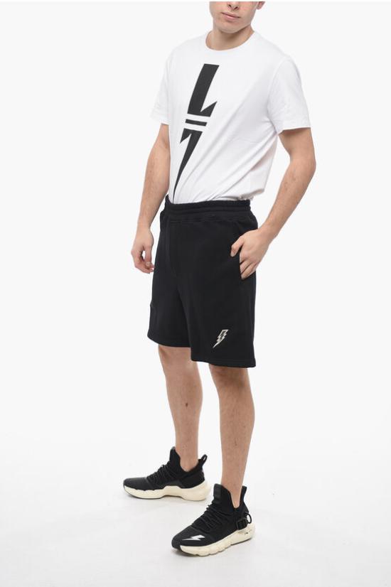  닐바렛 숏팬츠 PBJP060 U509 01 Black - NEIL BARRETT