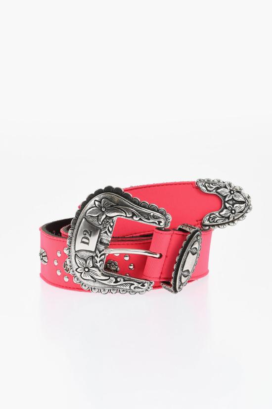  디스퀘어드2 가죽 벨트 BEM0505 16501805 9217 Pink