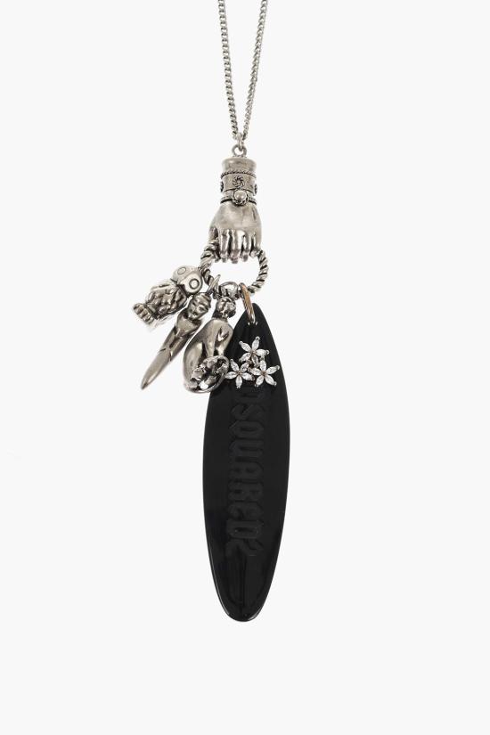  디스퀘어드2 네크리스 NEM0213 34304726 M391 Nero Argento - DSQUARED2