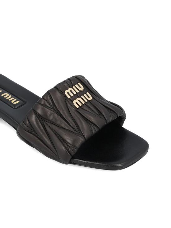 25FW 미우미우 샌들 5XX605F01088TF0002 AI25 Black - MIU MIU