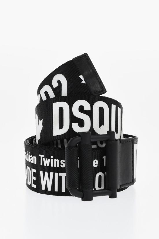  디스퀘어드2 패브릭 벨트 BEM0556 20200394 2124 Black White