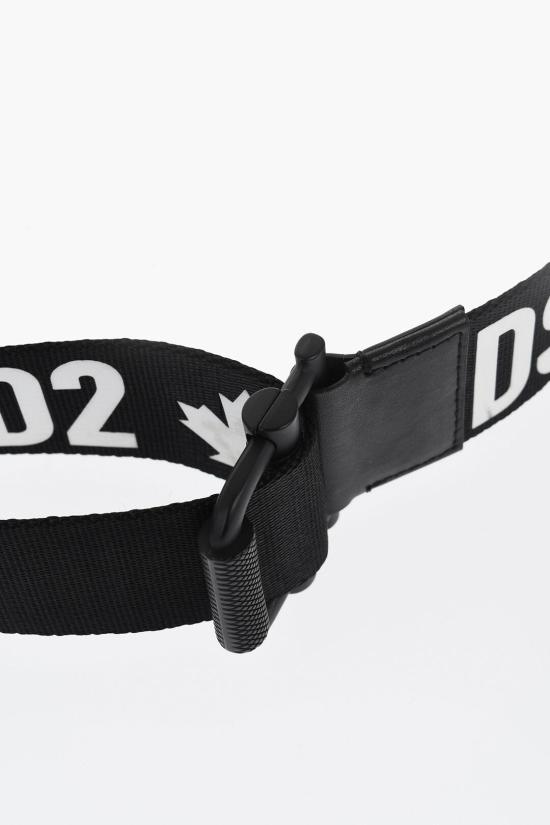  디스퀘어드2 패브릭 벨트 BEM0556 20200394 2124 Black White - DSQUARED2