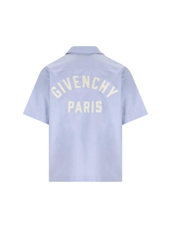 25FW 지방시 반팔 셔츠 BM616J15H7453 AI25 BABY BLUE - GIVENCHY