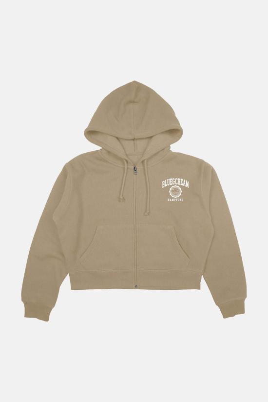  블루&크림 자켓 We Grew Here 지퍼 후드 티셔츠