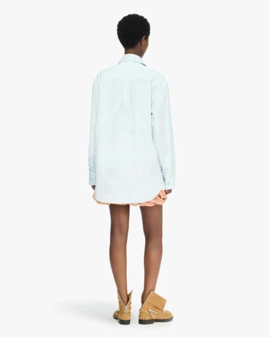  JW앤더슨 셔츠 JW 앤더슨 페플럼 드레이프 셔츠 블루 - JW ANDERSON