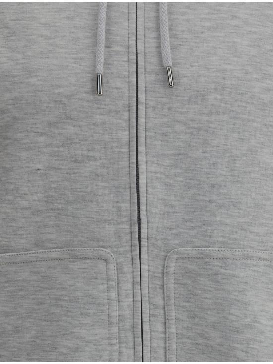 25FW 브루넬로 쿠치넬리 후드 티셔츠 MM8319069G C1250 GREY - BRUNELLO CUCINELLI