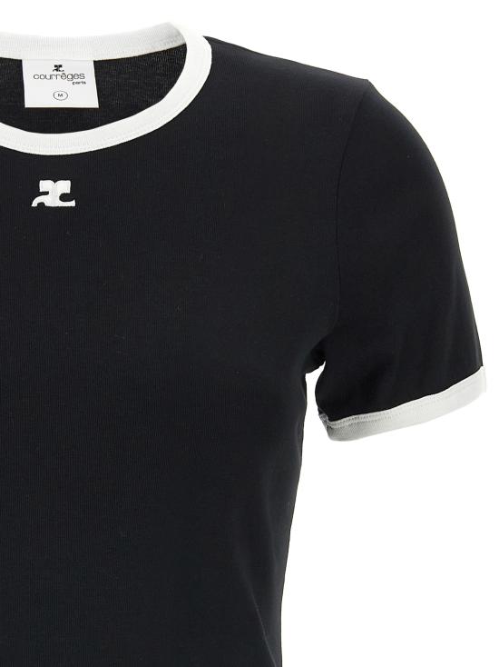 26FW 쿠레쥬 탑 VESJTS017JS00709901 White Black - COURREGES