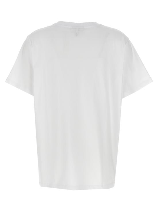 25FW 가니 베이직 저지 레오파드 릴렉스드 티셔츠 T4124943 White - GANNI