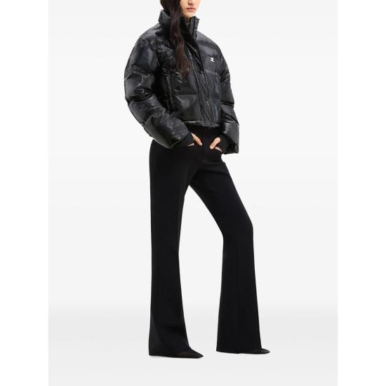 25FW 쿠레쥬 바이닐 숏 푸퍼 자켓 323CMA106VY 0016 9999 BLACK - COURREGES