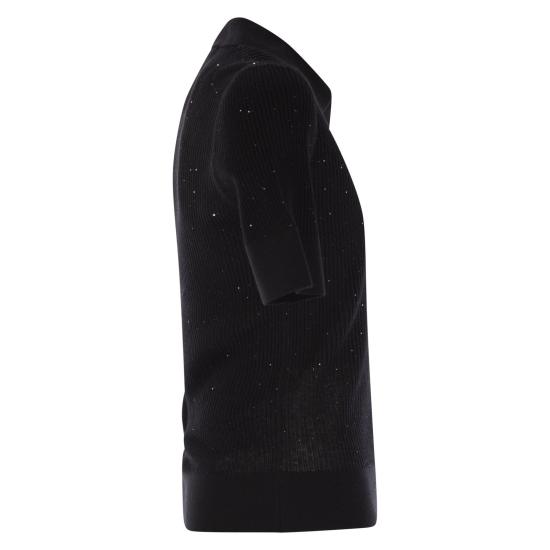 25FW 막스마라 스튜디오 폴로 티셔츠 2526366041600 BLACK - MAX MARA STUDIO