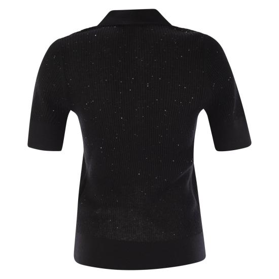 25FW 막스마라 스튜디오 폴로 티셔츠 2526366041600 BLACK - MAX MARA STUDIO