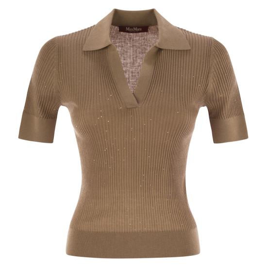 25FW 막스마라 스튜디오 폴로 티셔츠 2526366041600 CAMEL