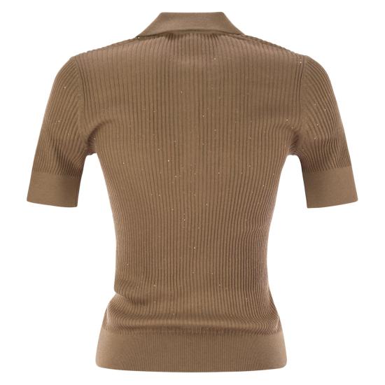 25FW 막스마라 스튜디오 폴로 티셔츠 2526366041600 CAMEL - MAX MARA STUDIO