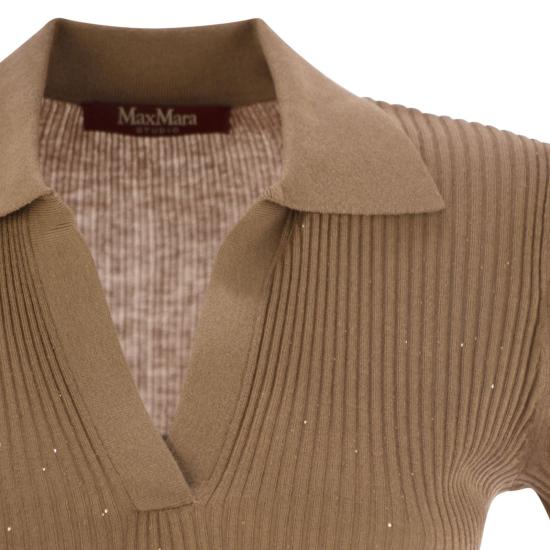 25FW 막스마라 스튜디오 폴로 티셔츠 2526366041600 CAMEL - MAX MARA STUDIO