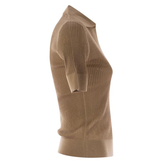 25FW 막스마라 스튜디오 폴로 티셔츠 2526366041600 CAMEL - MAX MARA STUDIO