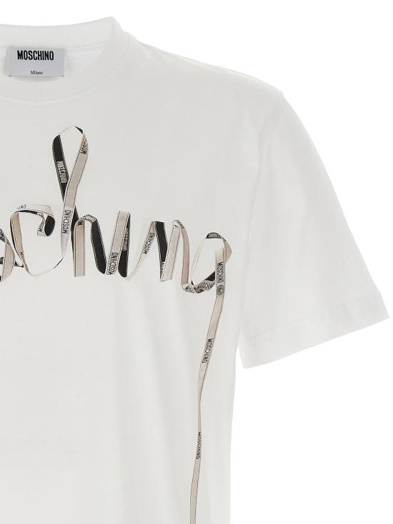 25FW 모스키노 반팔 티셔츠 A070952411001 White - MOSCHINO