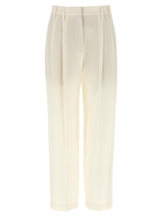 25FW 브루넬로 쿠치넬리 스트레이트 팬츠 MA033P9045C4357 White