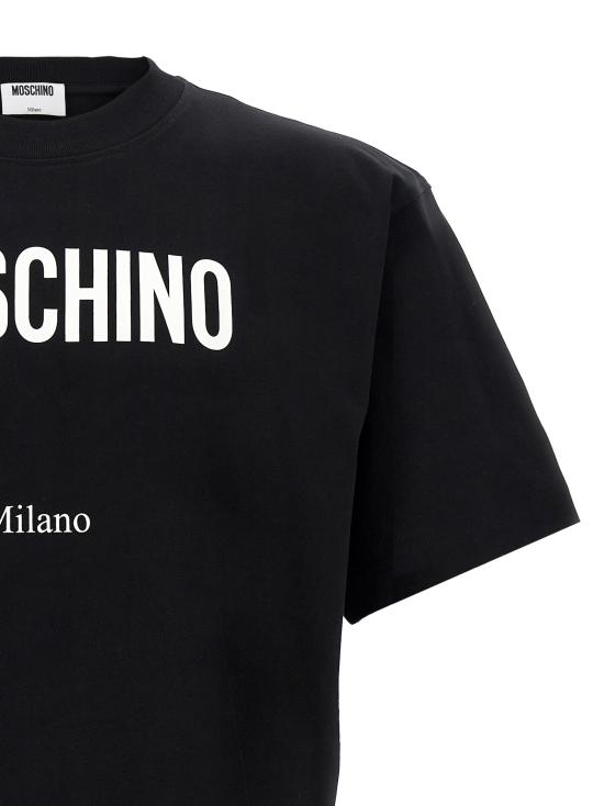 26SS 모스키노 반팔 티셔츠 A071352411555 White Black - MOSCHINO
