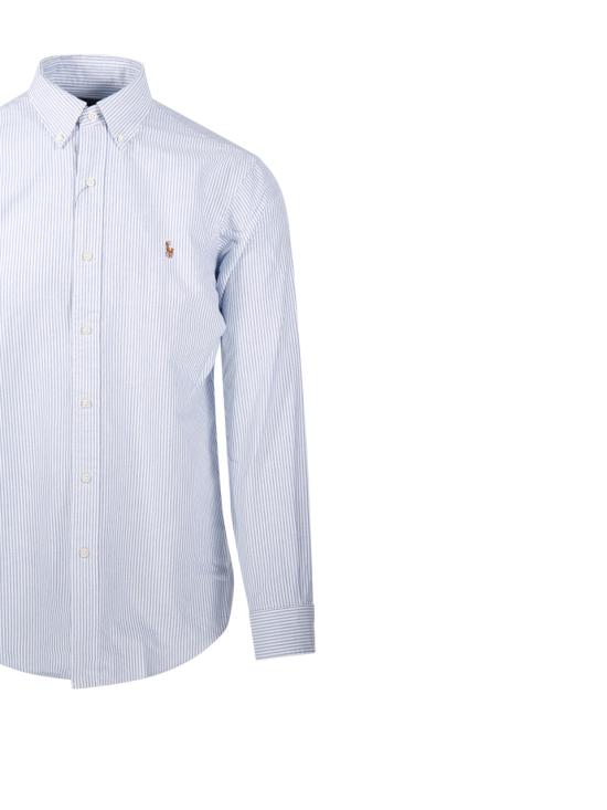 25FW 랄프 로렌 폴로 티셔츠 710792041004 BLUE WHITE STRIPE - RALPH LAUREN