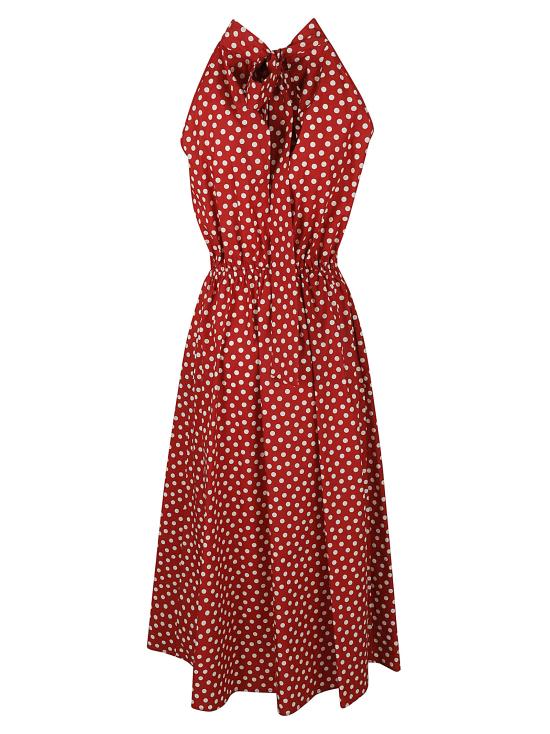 25SS 끄리다 미디 원피스 TAORMINA MIDI DRESS RED POIS WHITE White - CRIDA