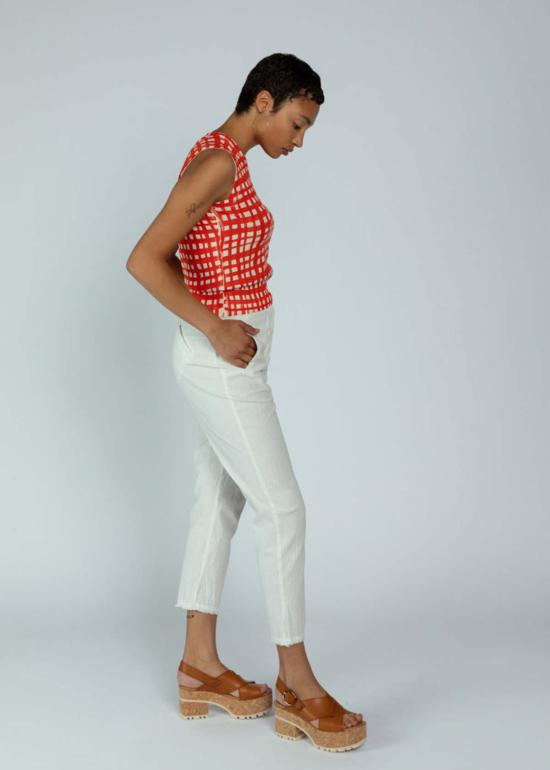  에이치플러스 하노 베셀 크롭 팬츠 H+ 한노 베셀 필란트라 시어서커 팬츠 내추럴 - H+ HANNOH WESSEL