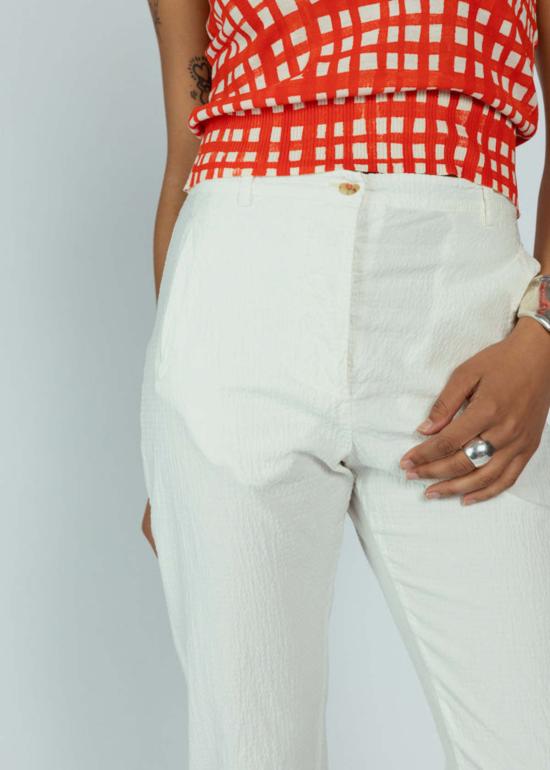  에이치플러스 하노 베셀 크롭 팬츠 H+ 한노 베셀 필란트라 시어서커 팬츠 내추럴 - H+ HANNOH WESSEL