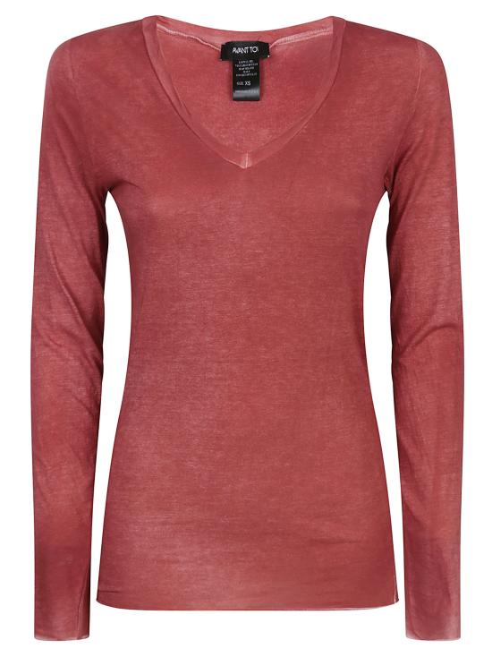 25SS 아방도이 긴팔 티셔츠 224SD2651JCOVH V01069 Bordeaux